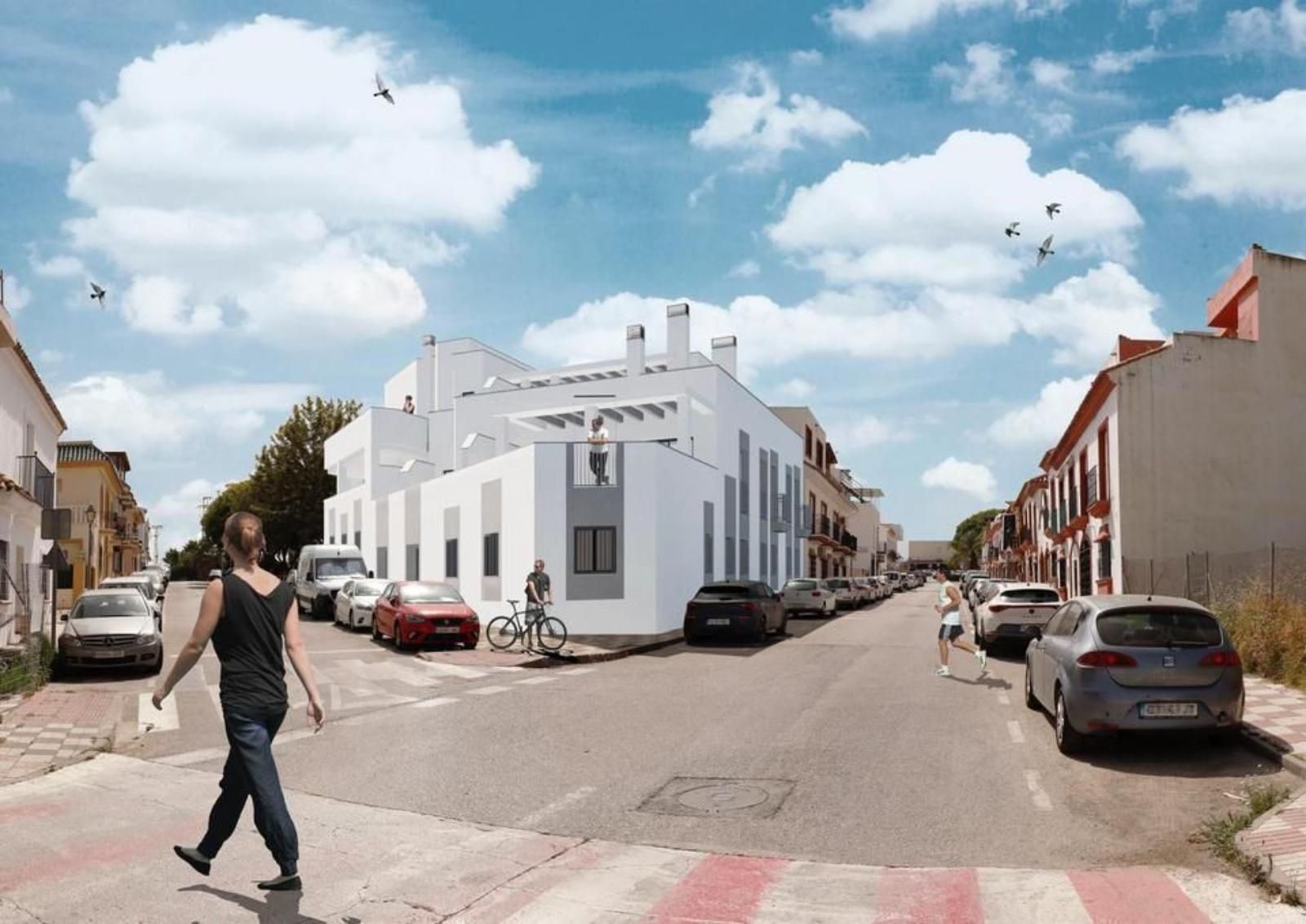 03 white building street view